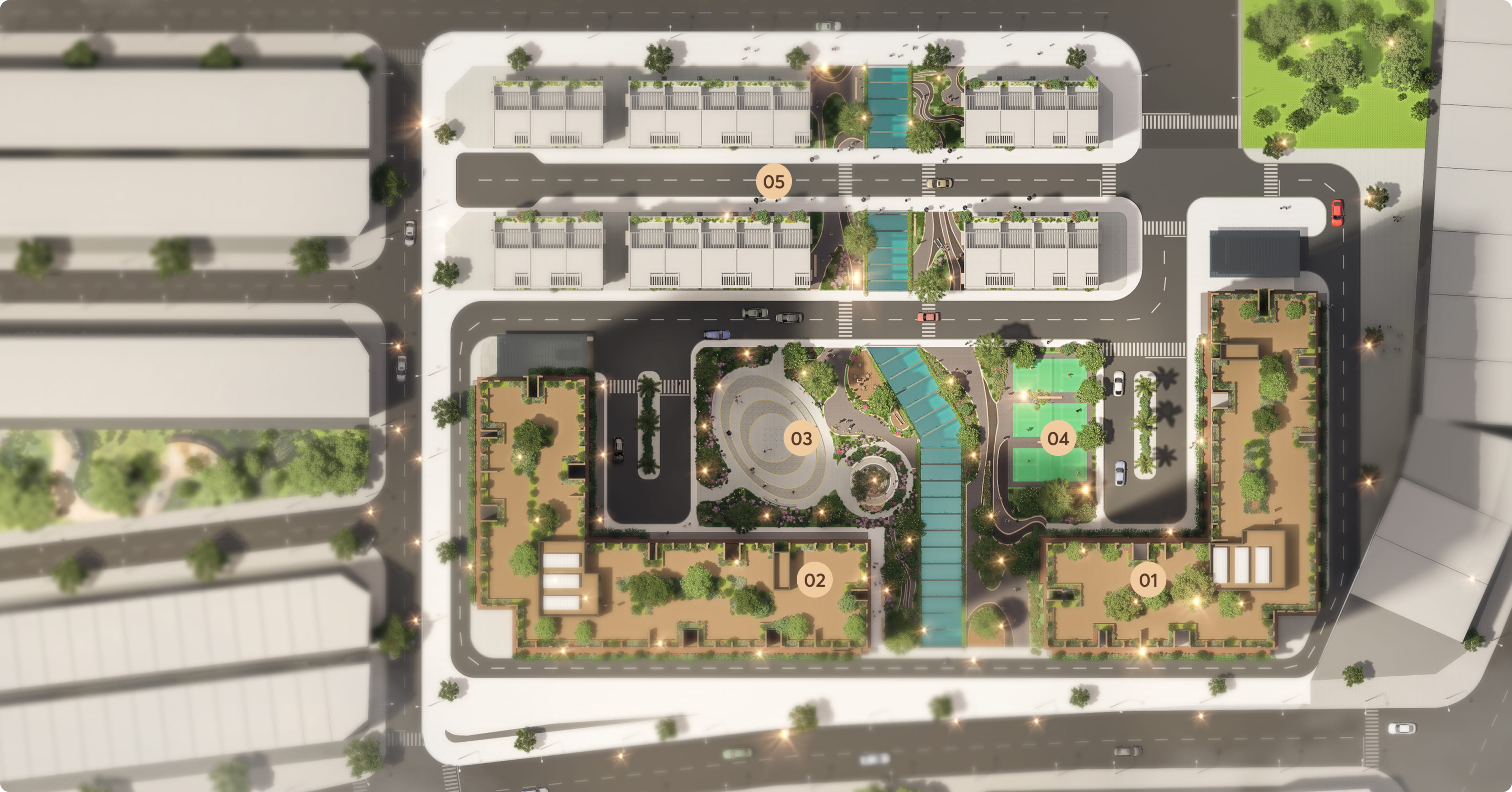 Mặt bằng tổng thể tiện ích dự án Ấm Village - TNG Việt Bắc